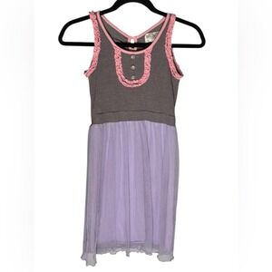 Matilda Jane Stargazer Cher Dress Size 10 with button‎ detail and tulle overlay